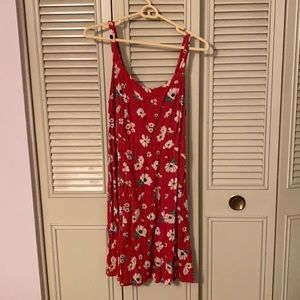 Red flower dress